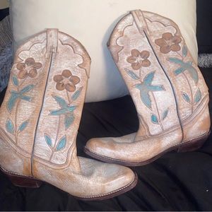 Bed Stu Cobbler Series Floral Valencia Cowgirl Boots 9